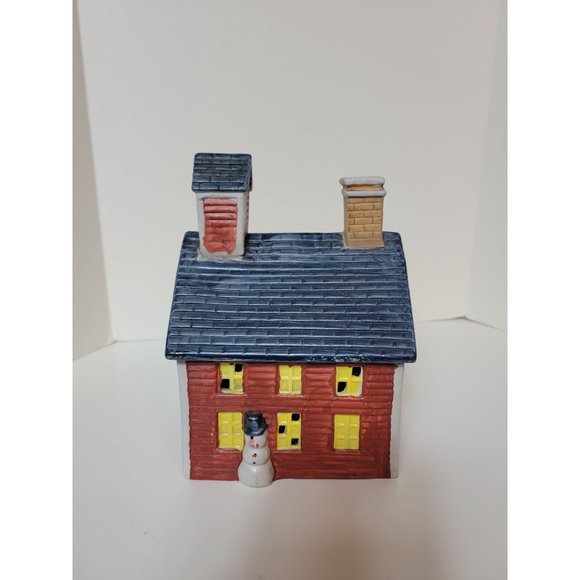 Vintage National Decorations Americana Porcelain Lighted School House - Picture 8 of 9